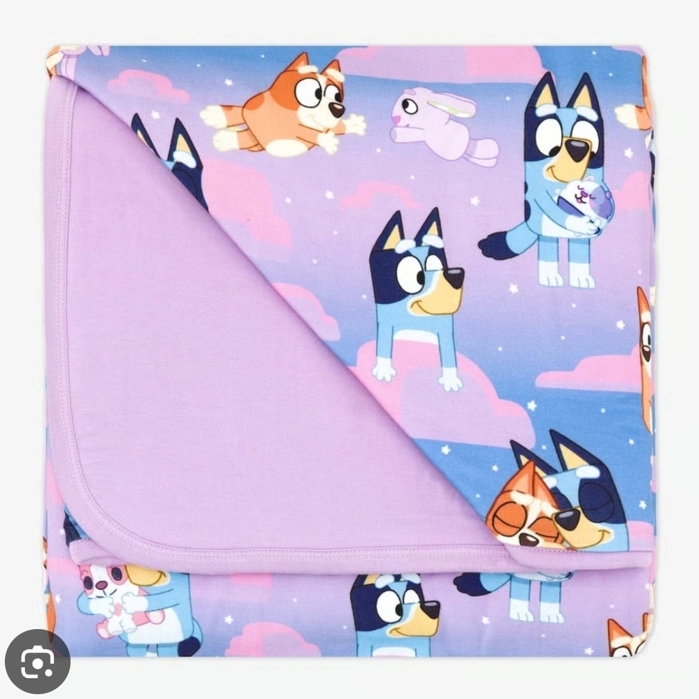 Little Sleepies Purple Sleepytime Bluey Cloud Blanket